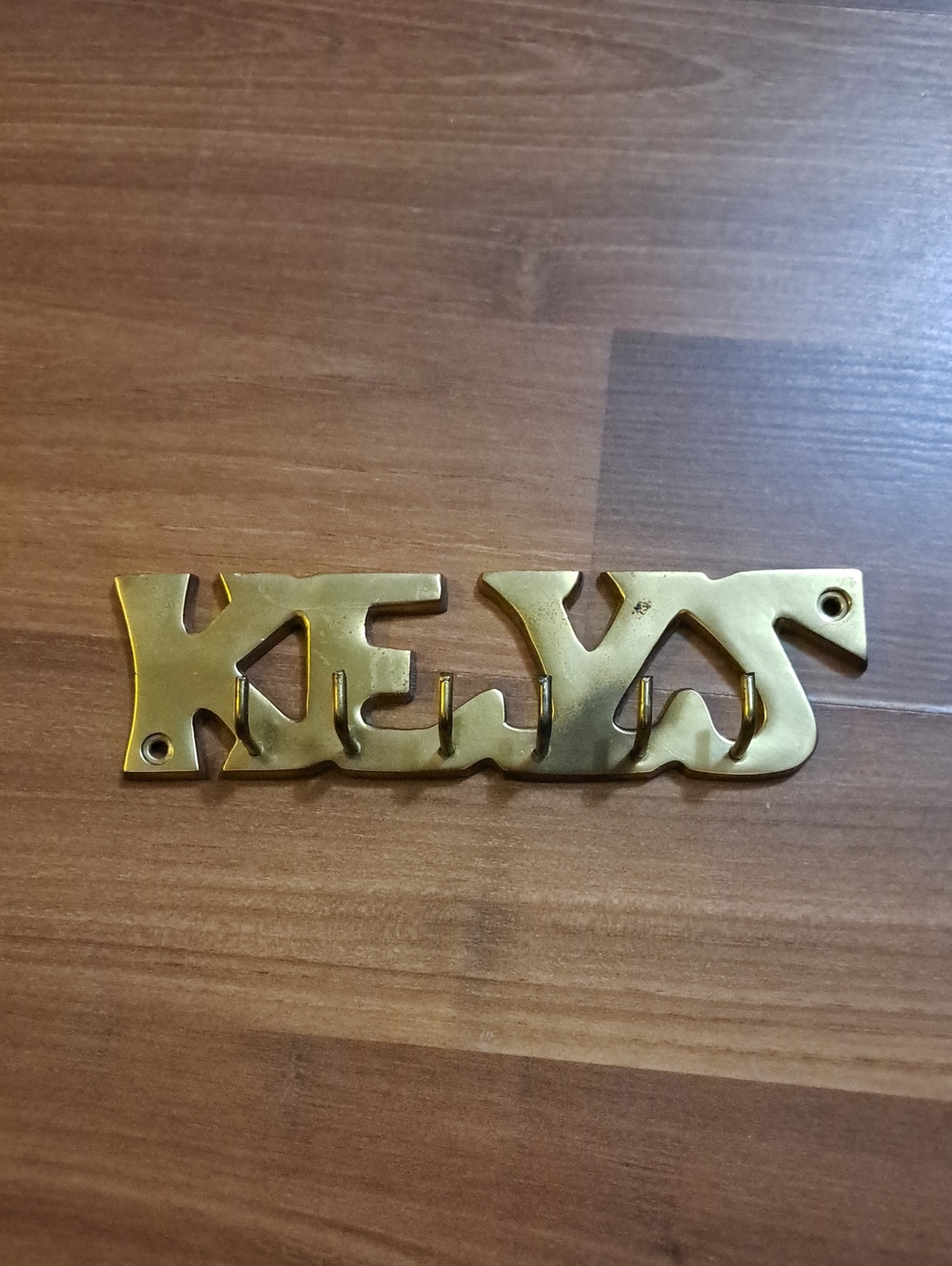 Brass 'Keys' Wall Hook - Gold Finish